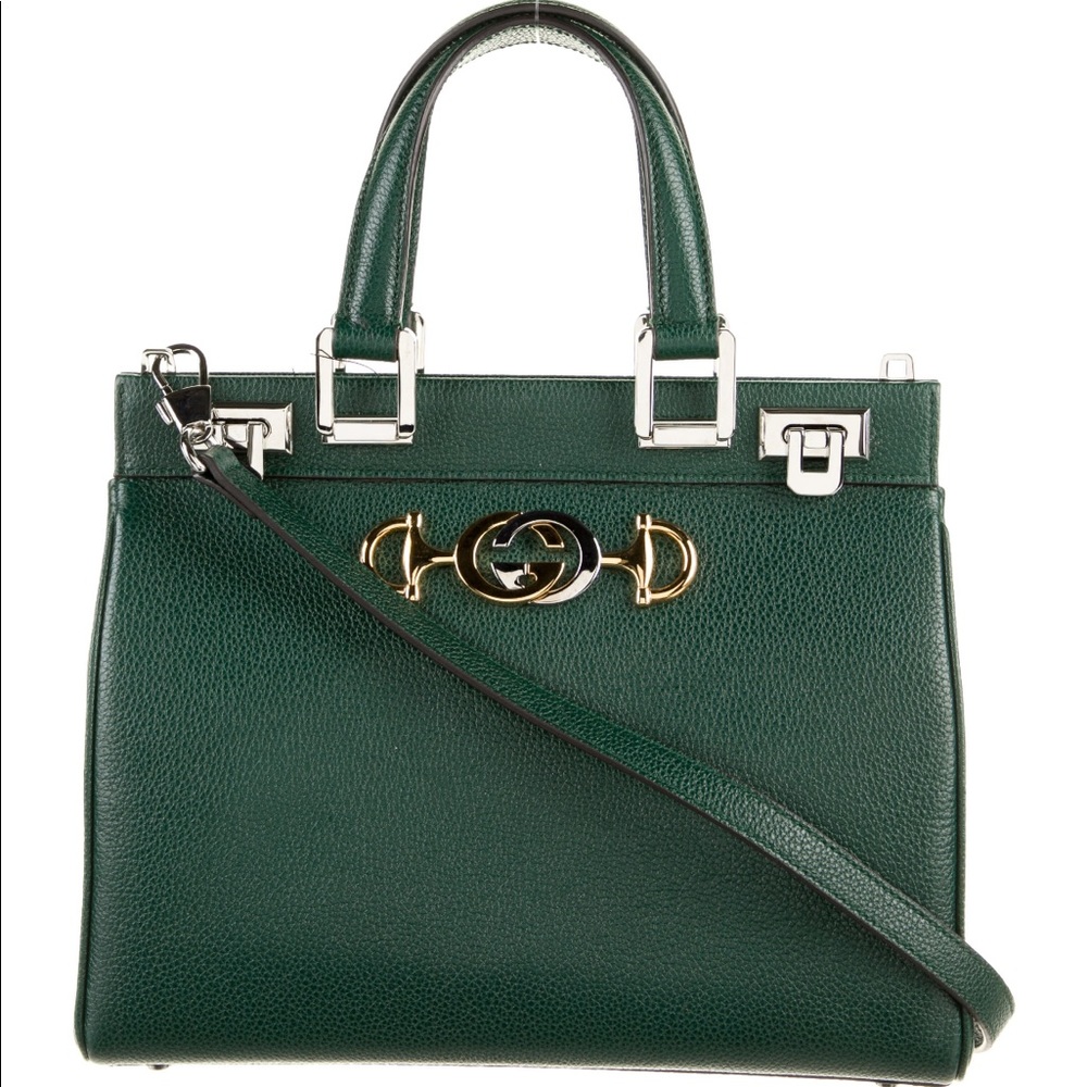Gucci Top Handle Bag Zumi Shibuya medium Green Leather crossbody - Picture 3 of 9